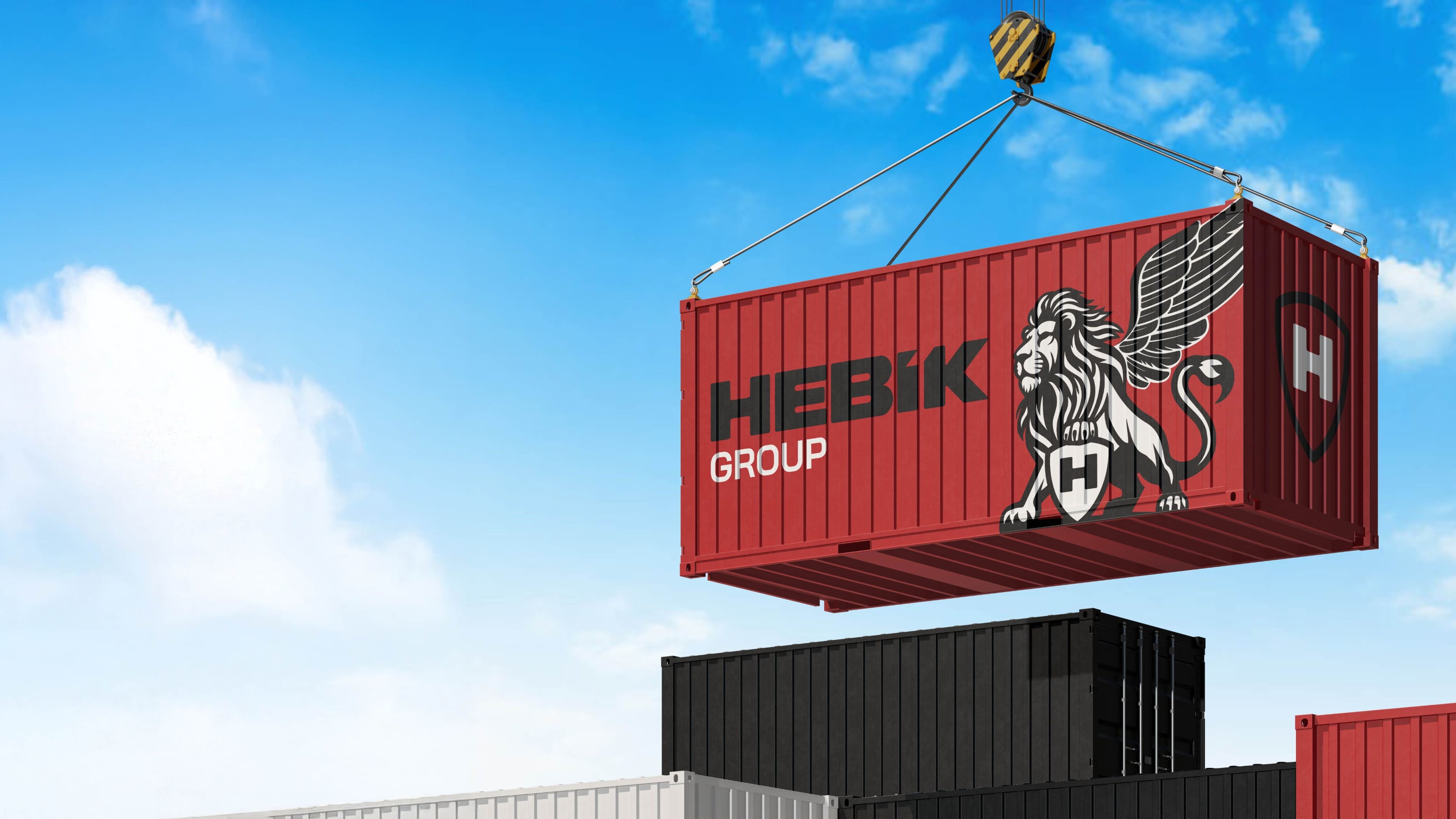 Fotka kontejneru HUBÍK v přepravě